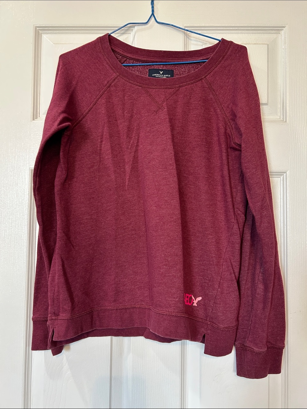 American Eagle Outfitters Burgundy Crew Neck Sweater
